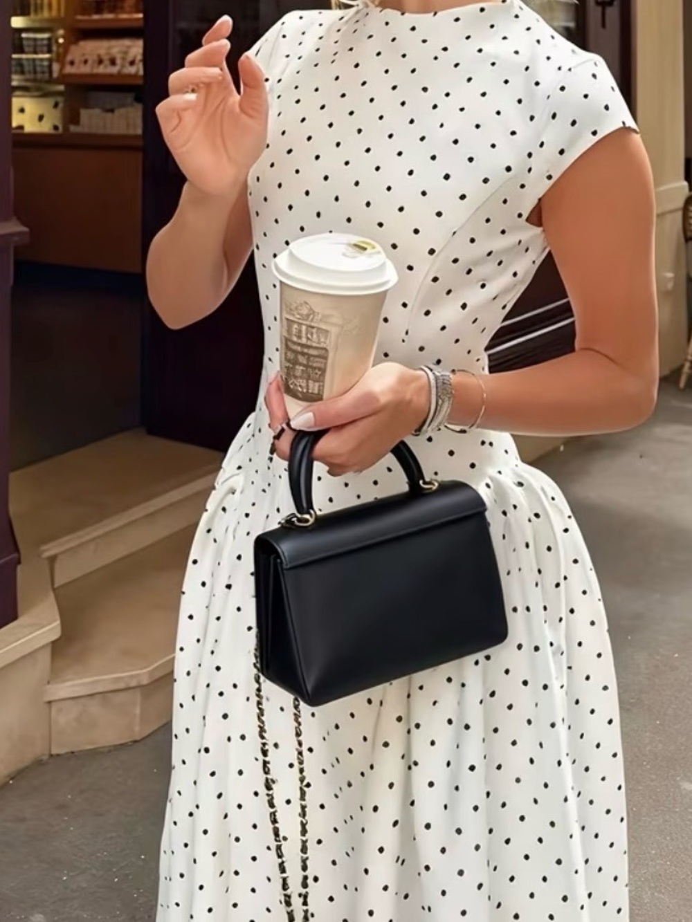 Dress women. Polka dot